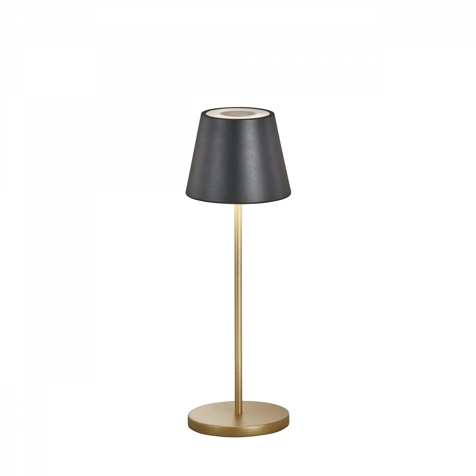 Настільна лампа Cosenza Outdoor Акумуляторна Бездротова USB-C/USB-A 34 см Чорна з золотим, фото №1