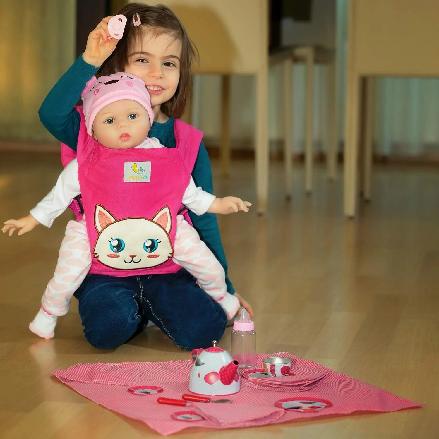 Переноска для куклы HappyVk Игрушка детская Вышивка "Милый котик" Розовый, фото №6 Переноска для куклы HappyVk Игрушка детская Вышивка "Милый котик" Розовый, фото №6