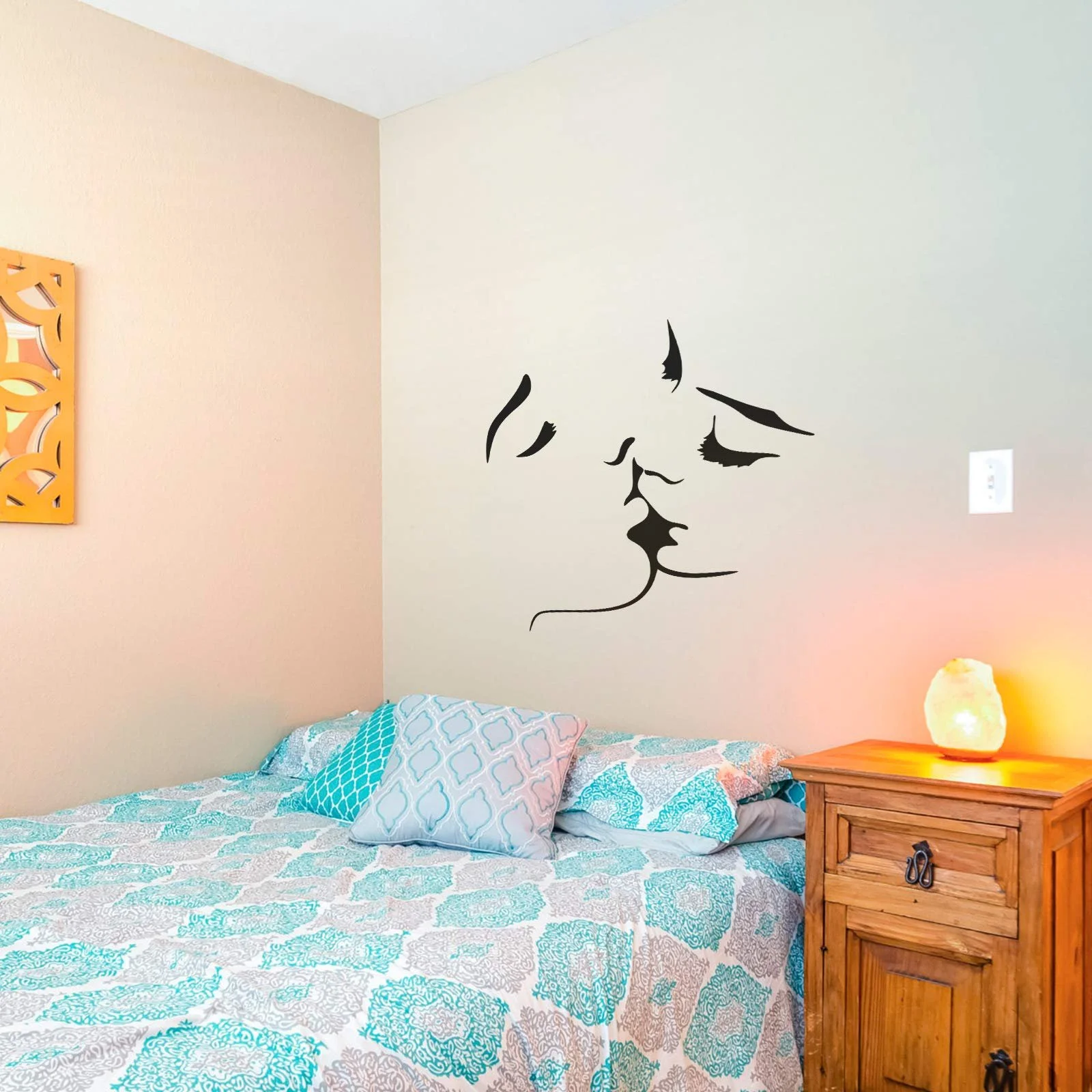 Наклейка на стіну OOTSR 3D Cute Kiss 57 x 55 см, фото №3