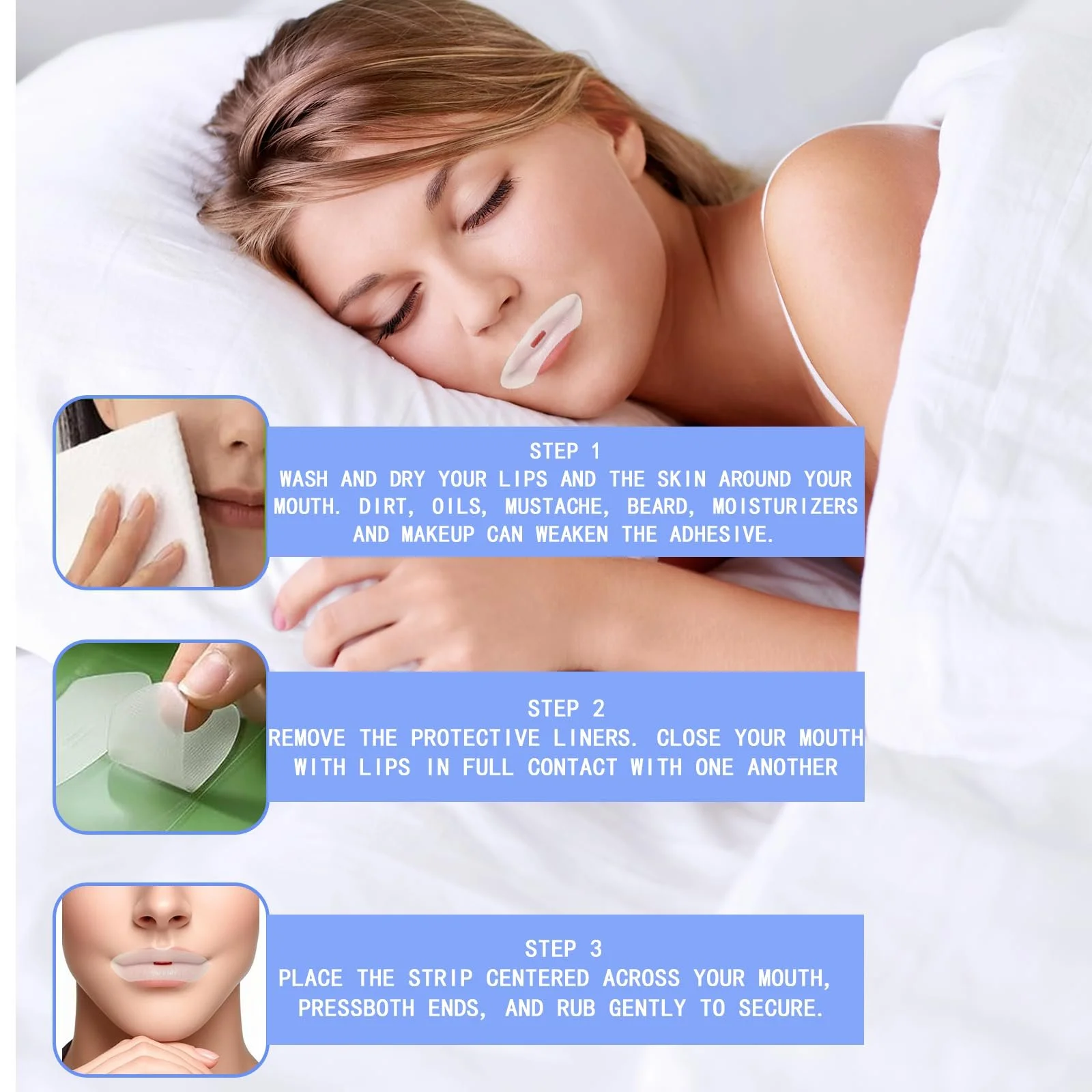 Полоска для рта AYNKH 120 шт для сна, устройство против храпа, фото №4