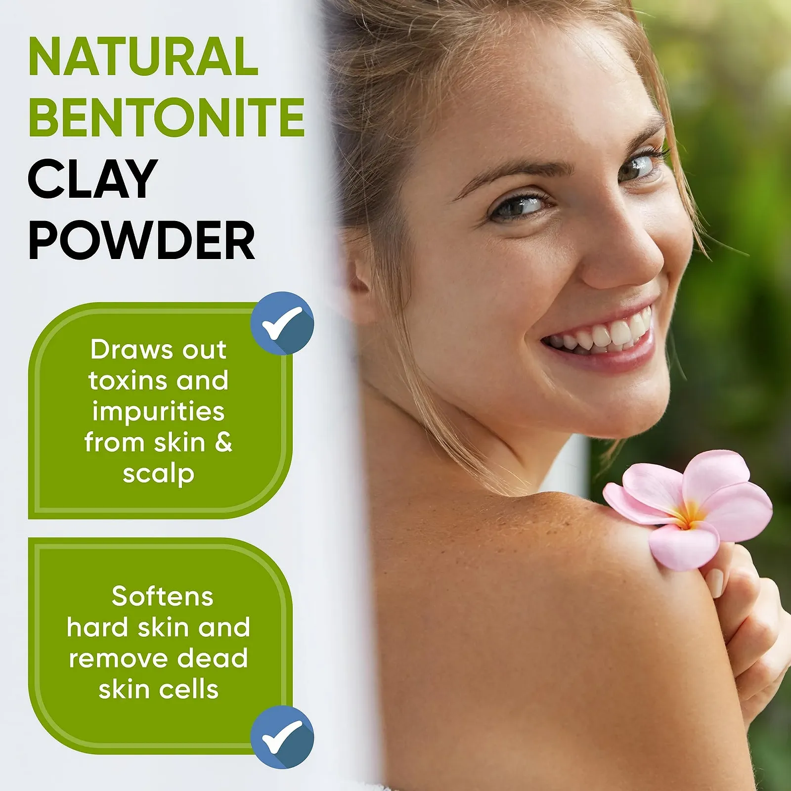 Глина для обличчя Davis Finest Organic Multani Mitti Indian Healing Clay, Fullers Earth 250г, фото №6