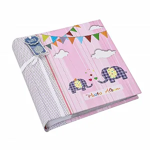 Фотоальбом Arpan Большой для девочки Розовый Memo Slip In на 200 фотографий 10x15 см - Слоник synthetic.ua - Фото 1