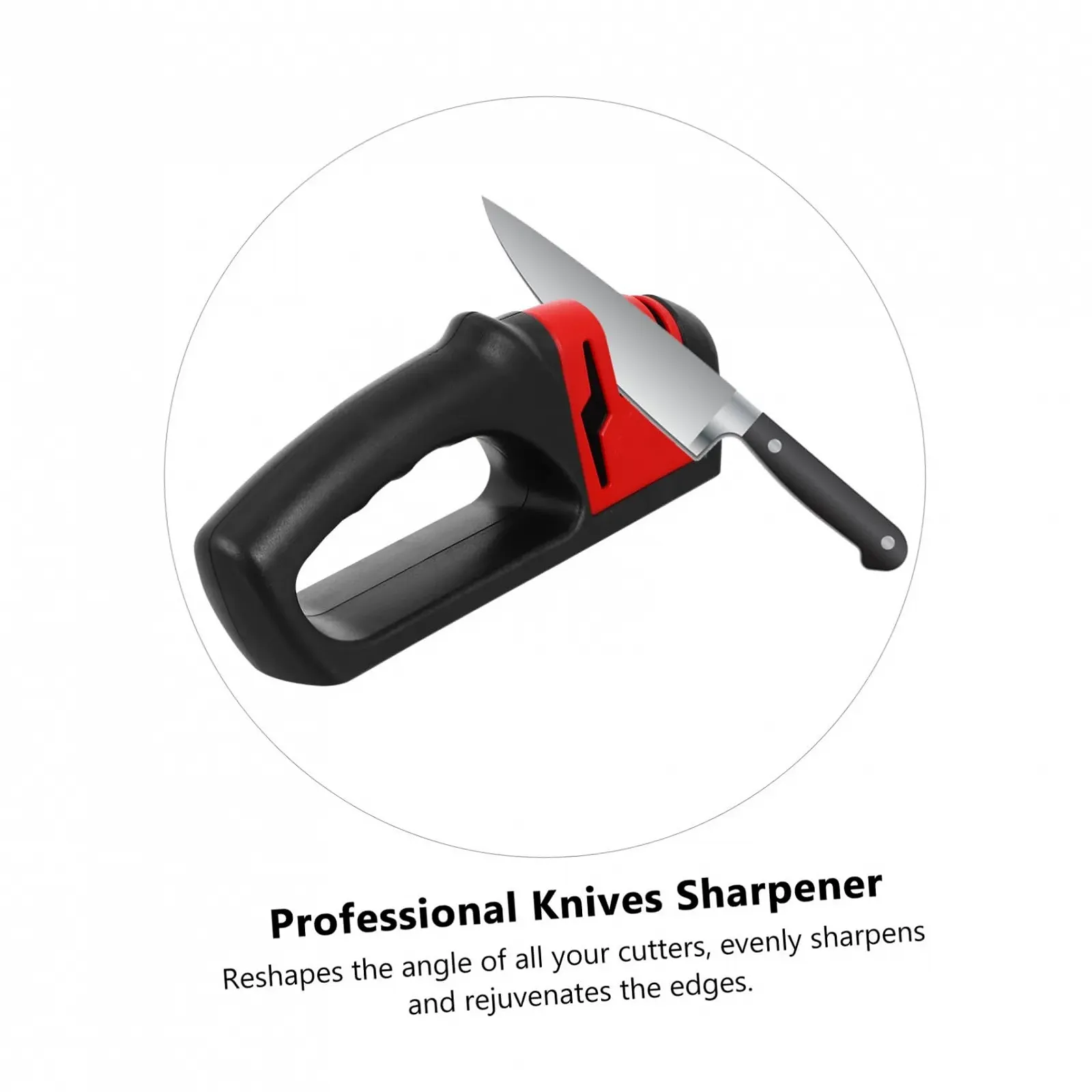 Точило для ножів PRETYZOOM 1 шт. регульована вольфрамова сталь ручна з протиковзкою накладкою та ергономічною ручкою, фото №7