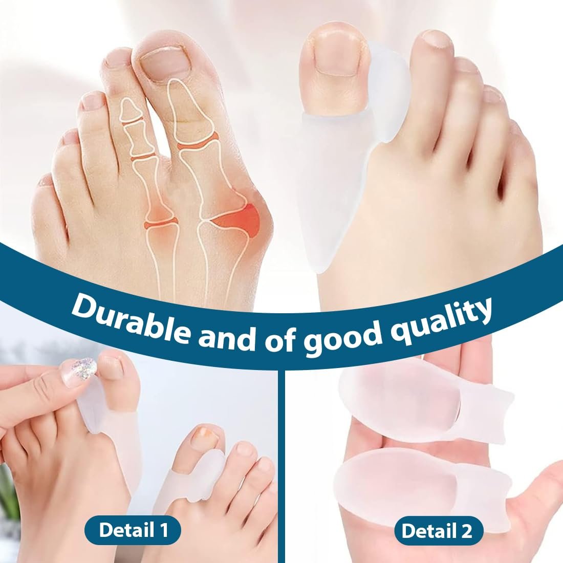 Роздільник для корекції великого пальця стопи Hallux Valgus, м’який гелевий, фото №3 Роздільник для корекції великого пальця стопи Hallux Valgus, м’який гелевий, фото №3