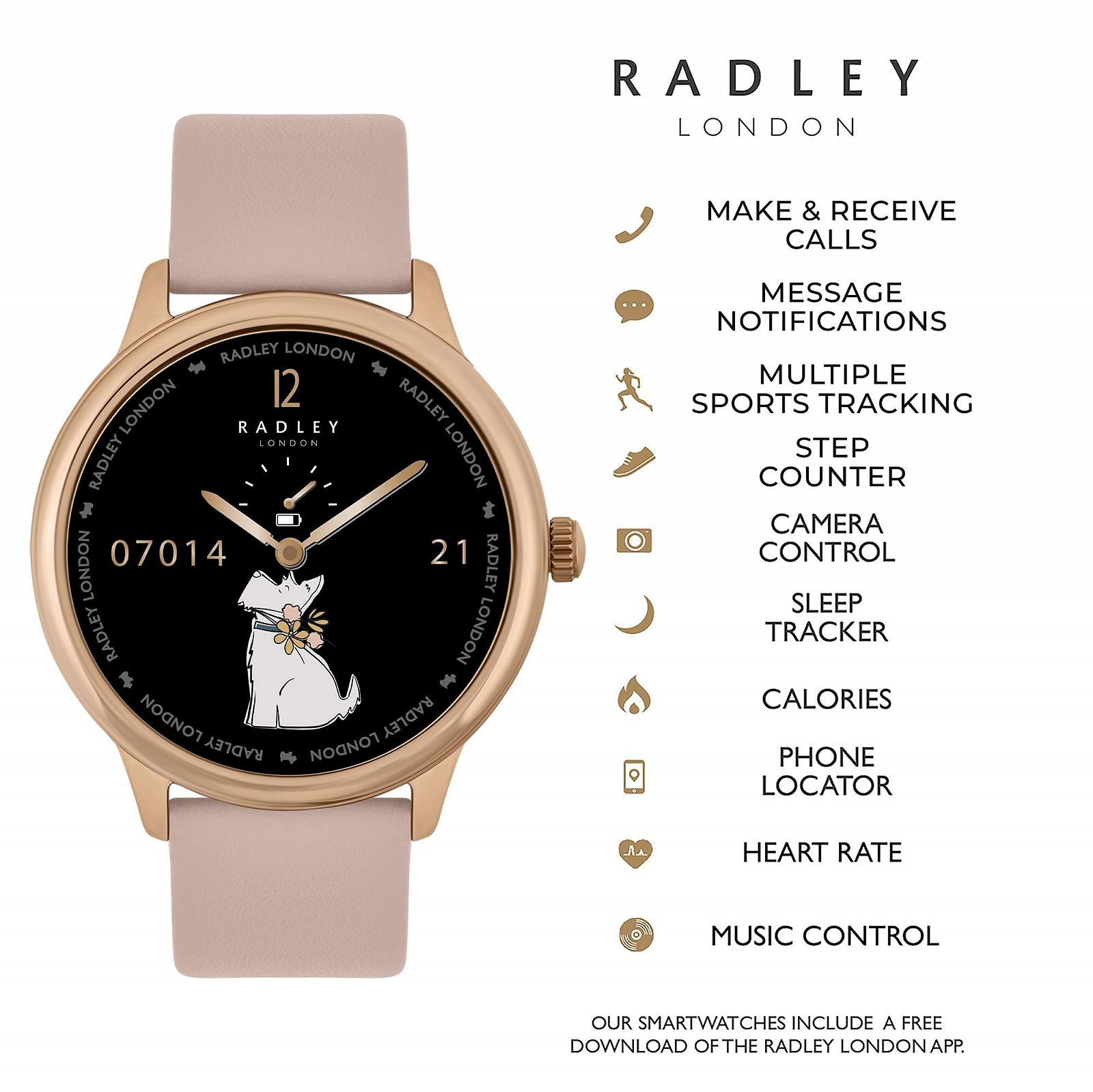 Жіночий цифровий годинник RADLEY RYS19-2130-SET, кварцовий, шкіряний ремінець, Spider Web & Denim Blue, фото №2