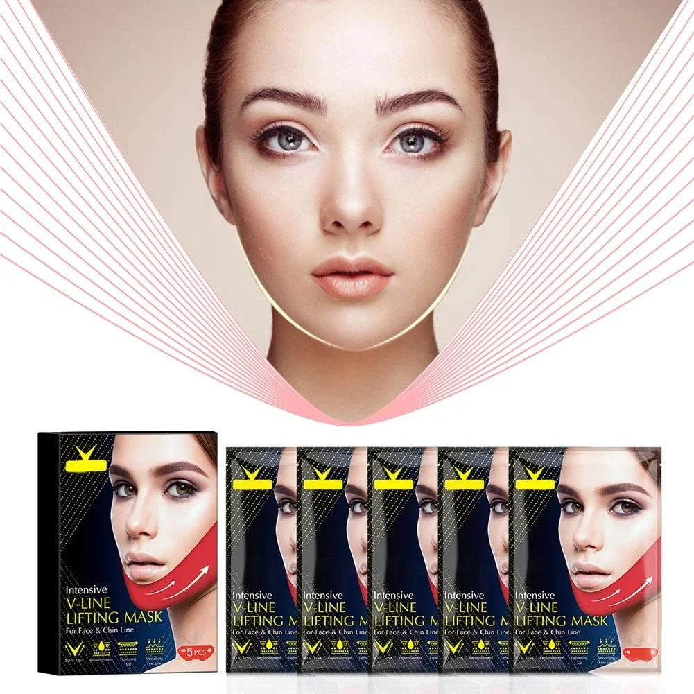 Маска для ліфтингу V-зони Allbestaye V-Line Гелева маска для підтяжки обличчя 5 шт/Коробка, фото №5 Маска для ліфтингу V-зони Allbestaye V-Line Гелева маска для підтяжки обличчя 5 шт/Коробка, фото №5