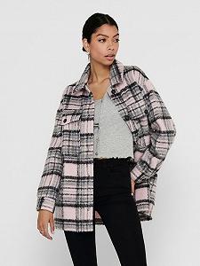 Куртка ONLY ONLROSIE CHECK OVERSIZED SHACKET OTW 15235611 Lilac Sachet Розовый XS - Фото 1