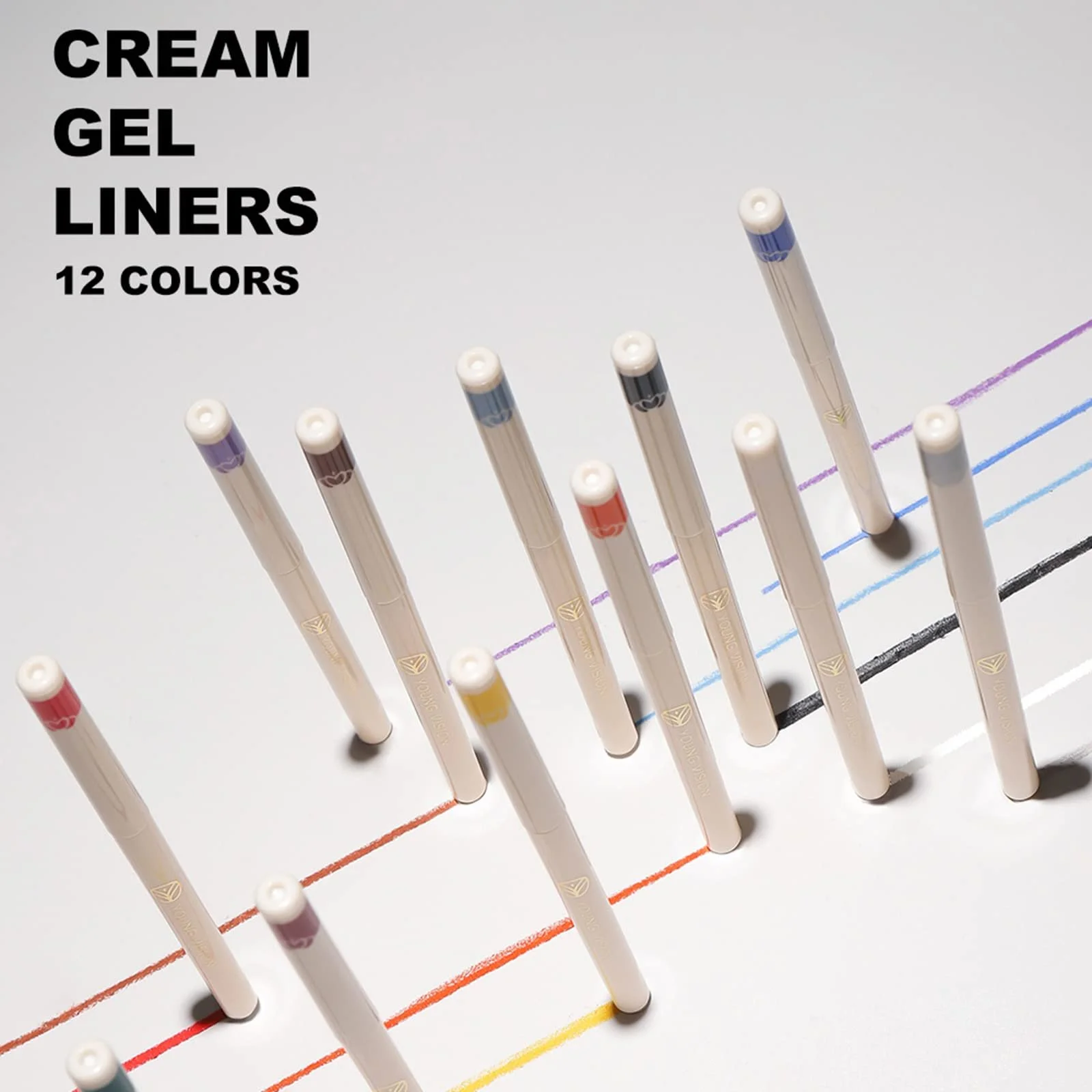 Набор карандашей для глаз Vision, 12 цветов, фото №6