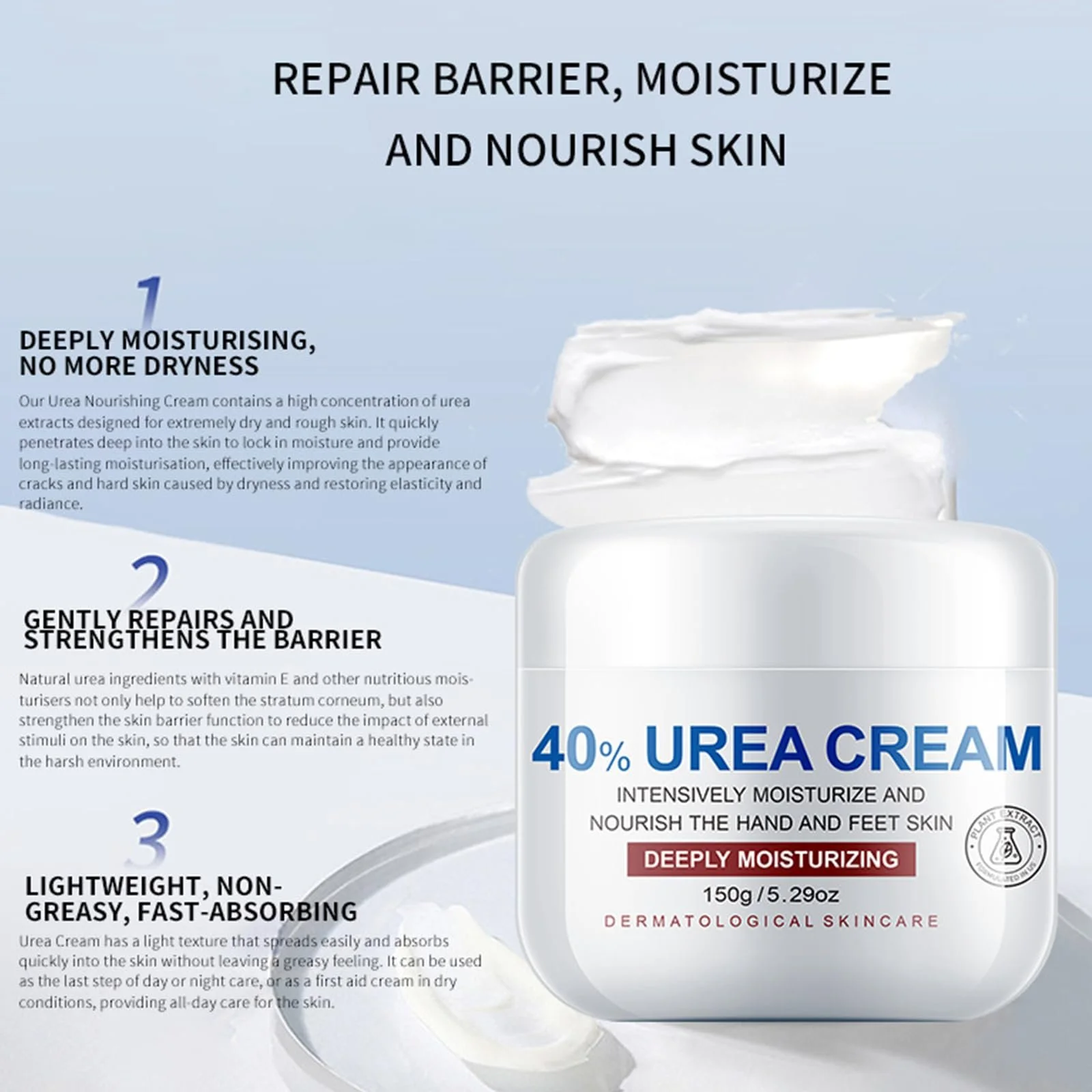 Крем для ног 60% Urea увлажняющий и отшелушивающий для сухих и потрескавшихся пяток 150 г (1 шт.), фото №6