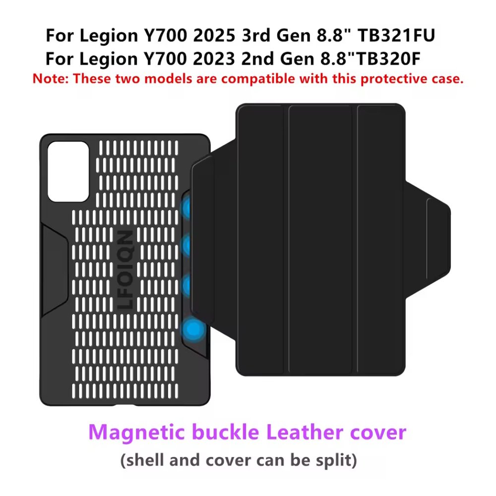 Чохол для планшета Lenovo Legion Y700 3nd Gen 2025 8.8" Magnetic Black, фото №4