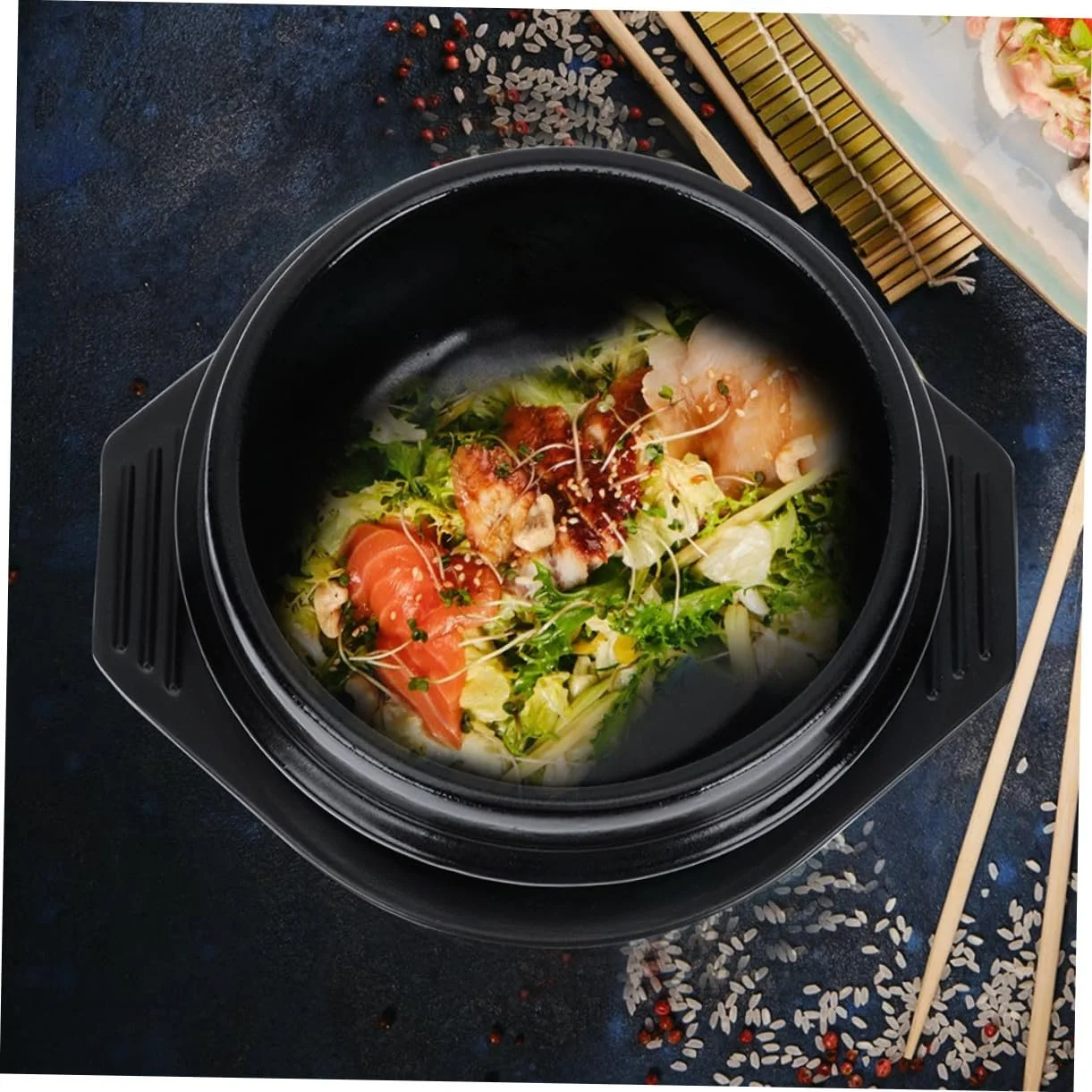 Кастрюля керамическая термостойкая энергосберегающая с подносом, фото №2