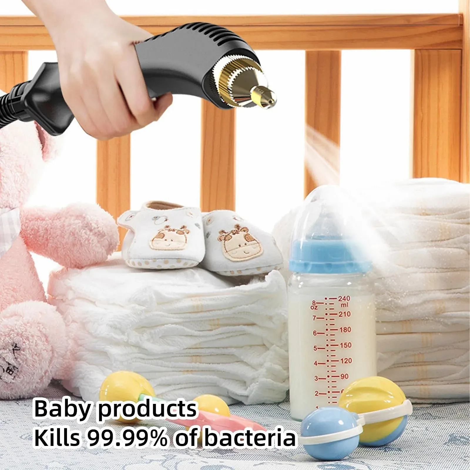 Пароочисник без бака 1500 Вт 100 °C 6 рівнів портативний, фото №7