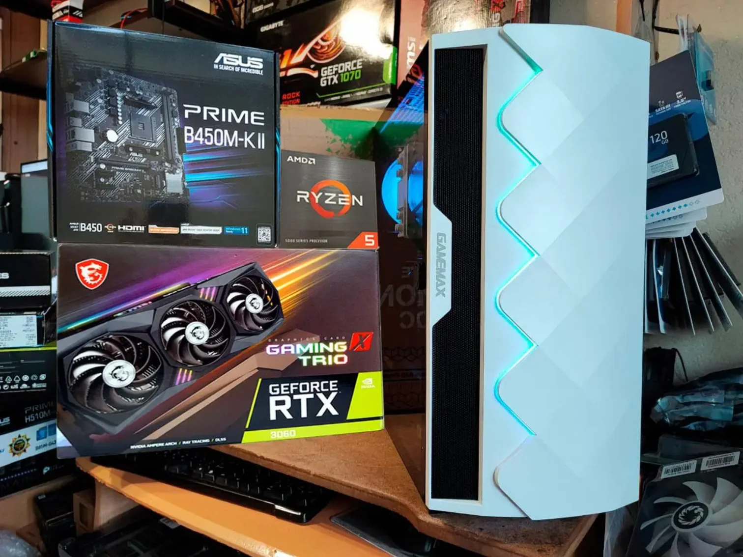 Ігровий комп'ютер AMD RYZEN 5 5500 4.2GHZ, RTX 3060 12GB, 16GB, SSD M.2 1TB, фото №2