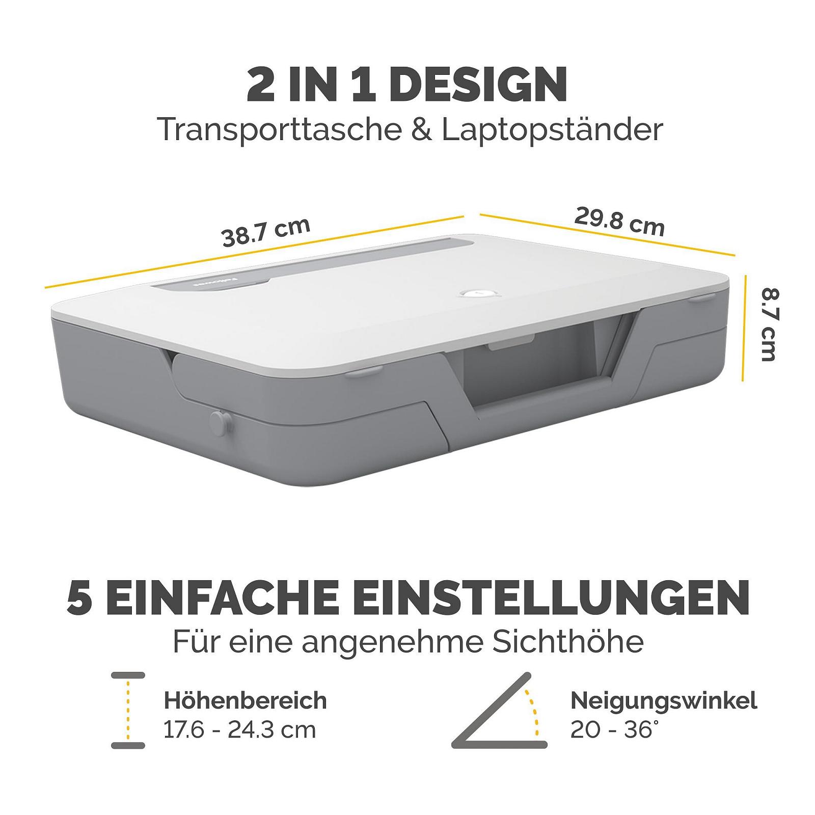 Подставка для ноутбука Fellowes Портативная Breyta 2-в-1 с 5 уровнями высоты Белый, фото №4