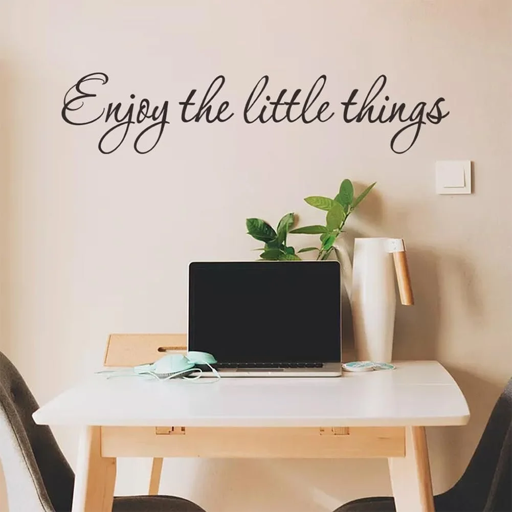 Настінна наклейка Enjoy the Little Things Цитата для вітальні та передпокою, фото №6 Настінна наклейка Enjoy the Little Things Цитата для вітальні та передпокою, фото №6