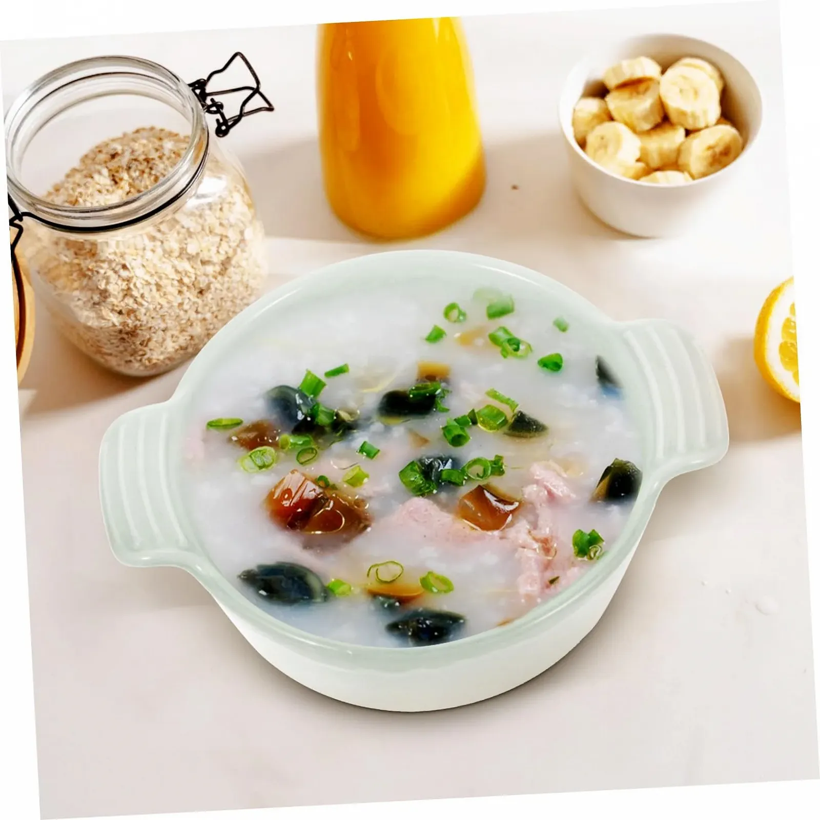 Форма для запекания INOOMP керамическая с двойными ручками круглая термостойкая, фото №6