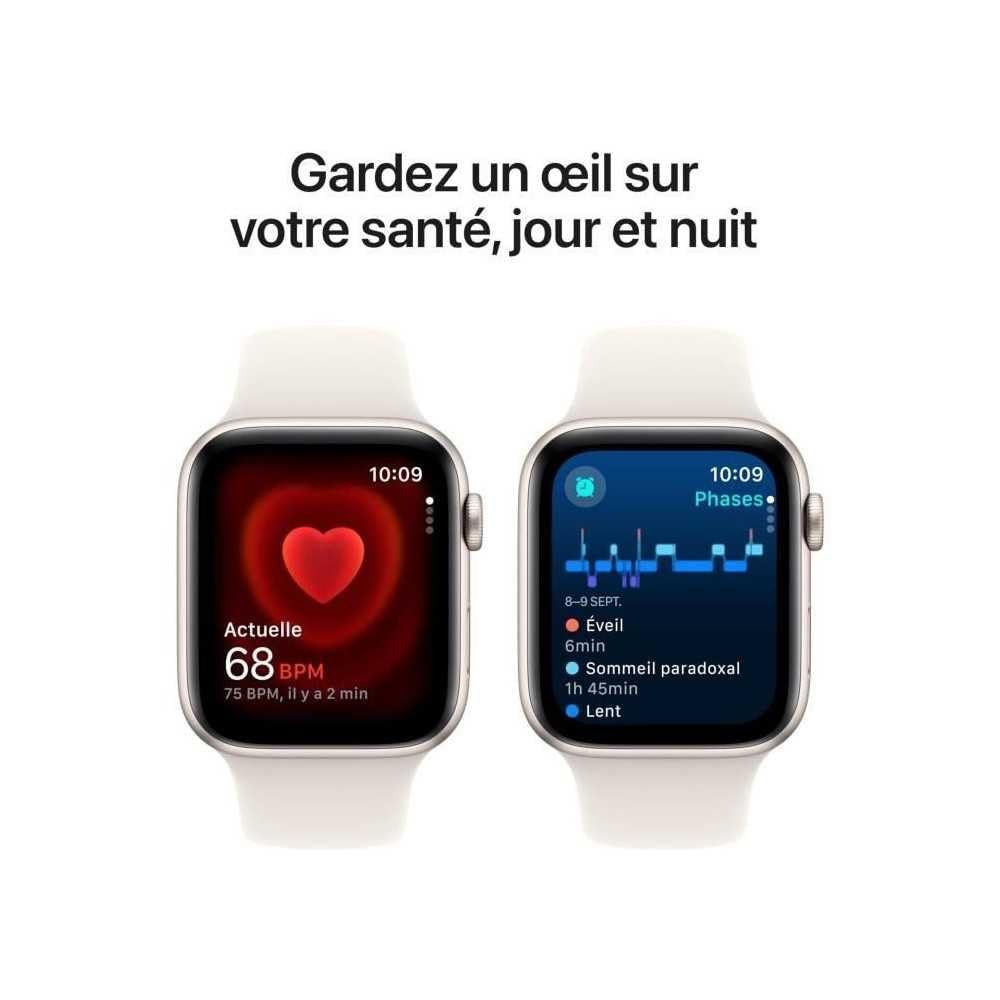 Смарт-годинник Apple Watch SE (2nd Generation) GPS + Cellular 44мм Алюмінієвий корпус Полярна зірка Спортивний ремінець Полярна зірка (S/M), фото №5