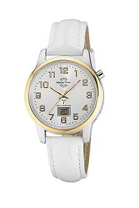 Женские часы Кварцевые Master Time Funk MTLA-10799-42L Аналоговые Цифровые Ремешок кожаный, золотой, современные - Фото 1