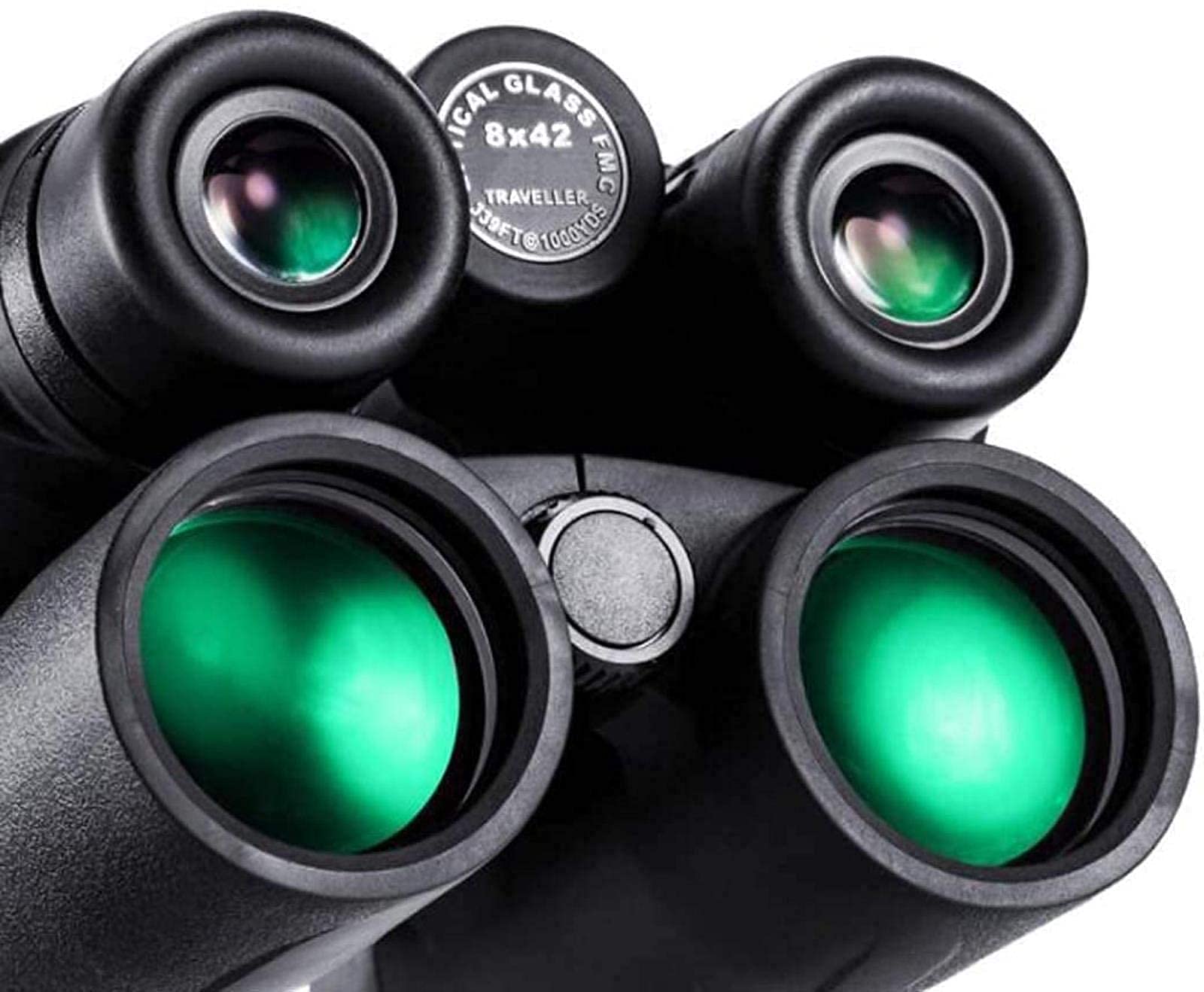 Бинокли CAZARU 8x42 Водонепроницаемые FMC Зеленые, фото №6