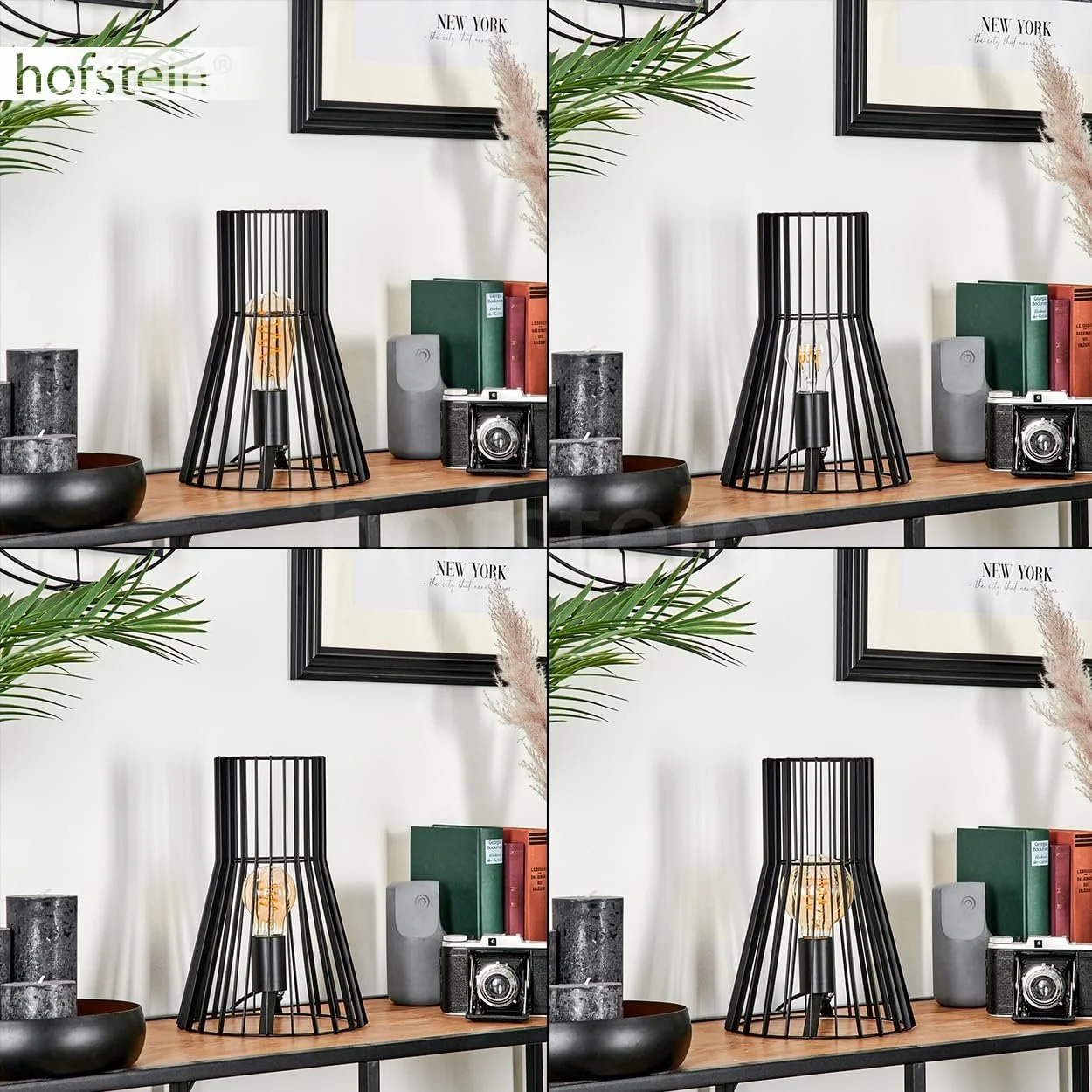 Настільна лампа Emporia Metal Grid Shade 29.5 см 1 x E27 Чорна, фото №3