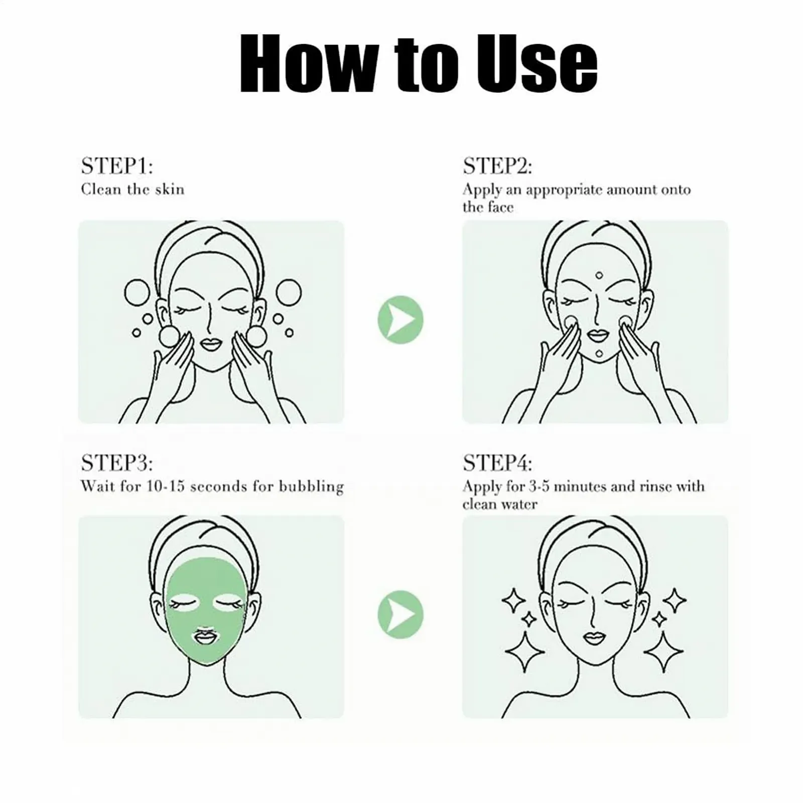 Пузырьковая маска для лица 12 x Натуральный увлажнитель, средство для очищения пор, укрепление и успокоение, глубокое осветление, освежающее очищение, для использования во время сна, фото №6