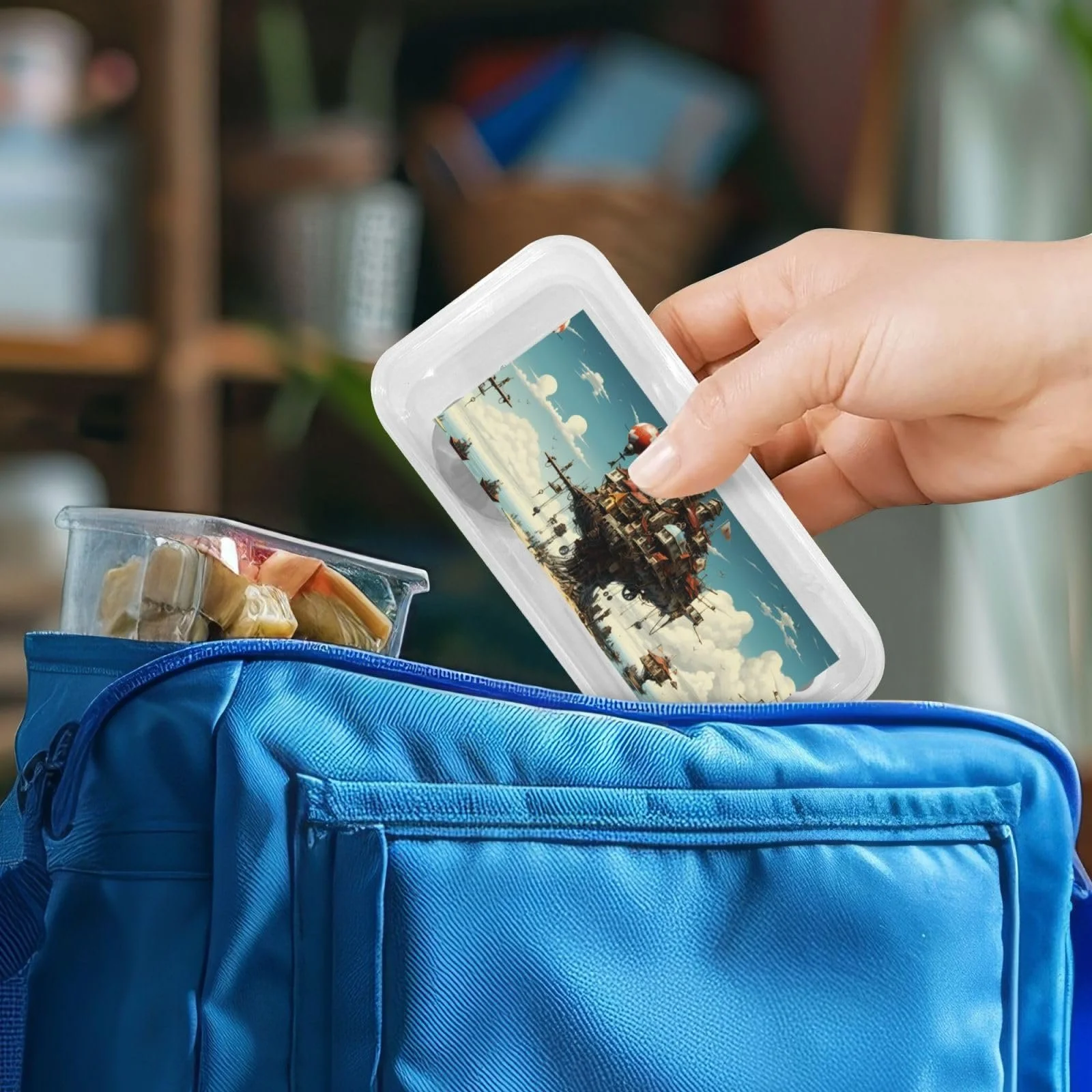 Дитячий набір столових приборів Levitating Cities з принтом, три предмети, багаторазовий, фото №7 Дитячий набір столових приборів Levitating Cities з принтом, три предмети, багаторазовий, фото №7