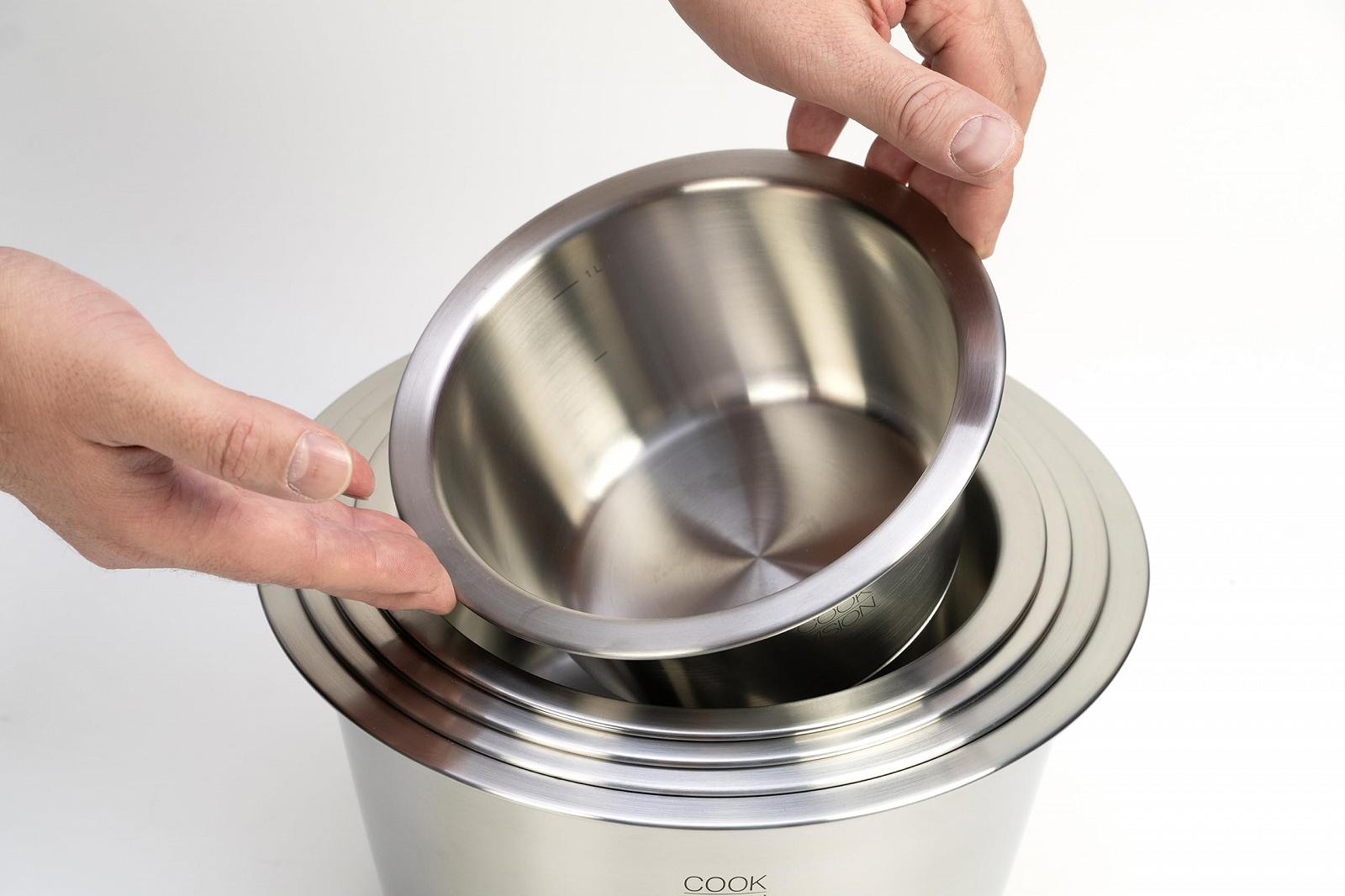 Набор кастрюль cookvision Komplett-Topf-Set 24 шт. с сковородками Черный, фото №4