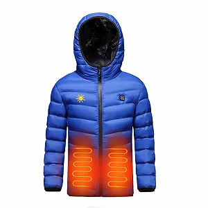 Куртка з підігрівом Wyongtao Дитяча з павербанком Куртка з капюшоном з підігрівом з сонячним принтом 3 режими нагріву synthetic.ua - Фото 1