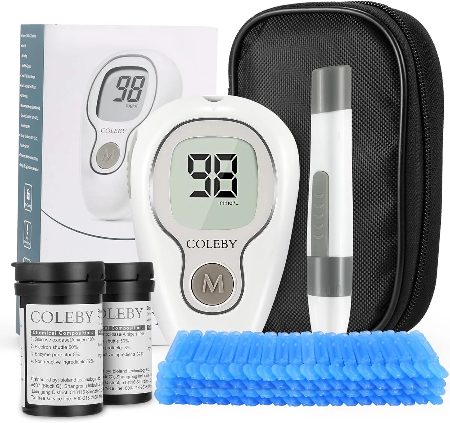 Глюкометр IKZA G-427B 100 ланцетов Белый, фото №1 Глюкометр IKZA G-427B 100 ланцетов Белый, фото №1