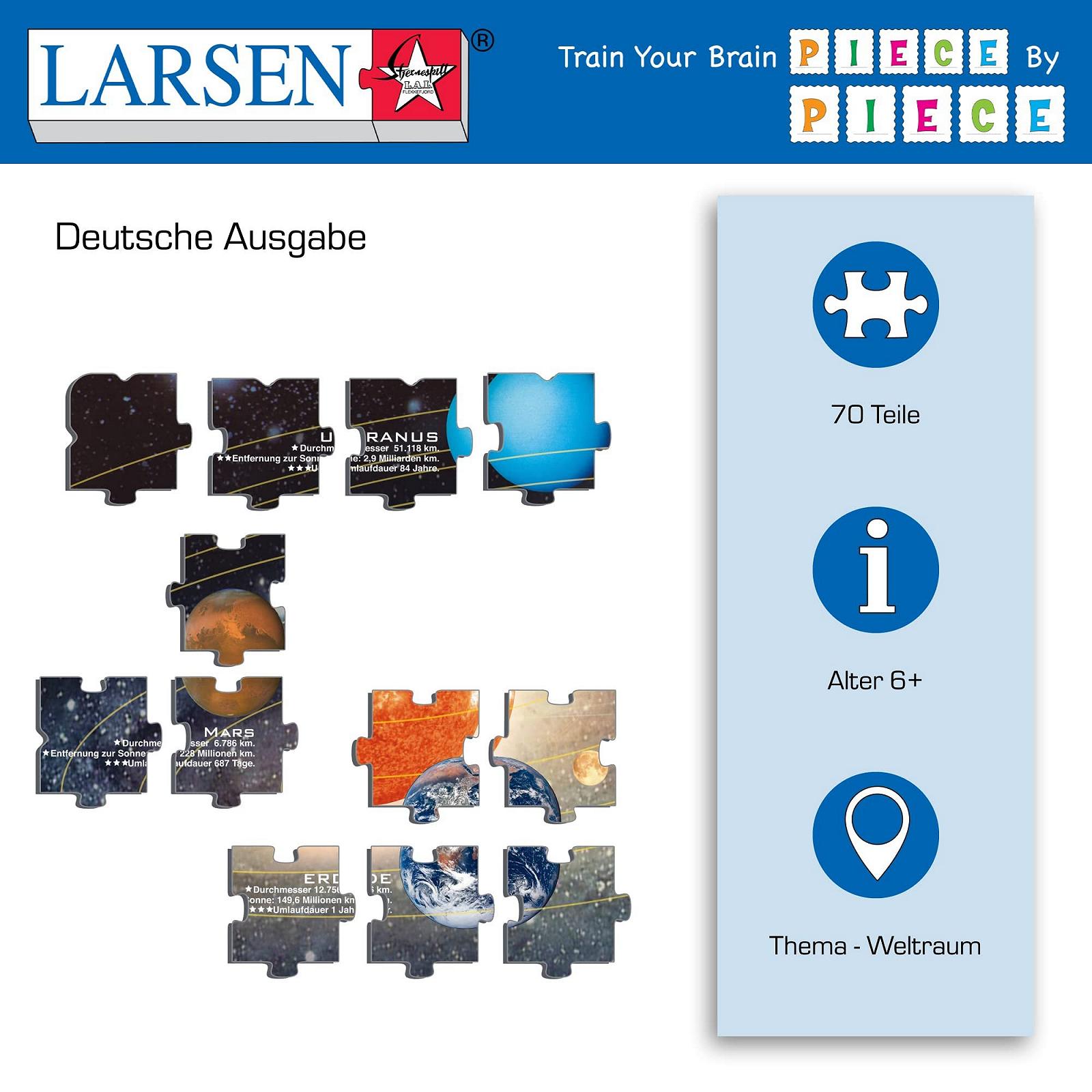 Пазл-рамка Larsen SS1 Solar System 70 елементів, фото №2 Пазл-рамка Larsen SS1 Solar System 70 елементів, фото №2