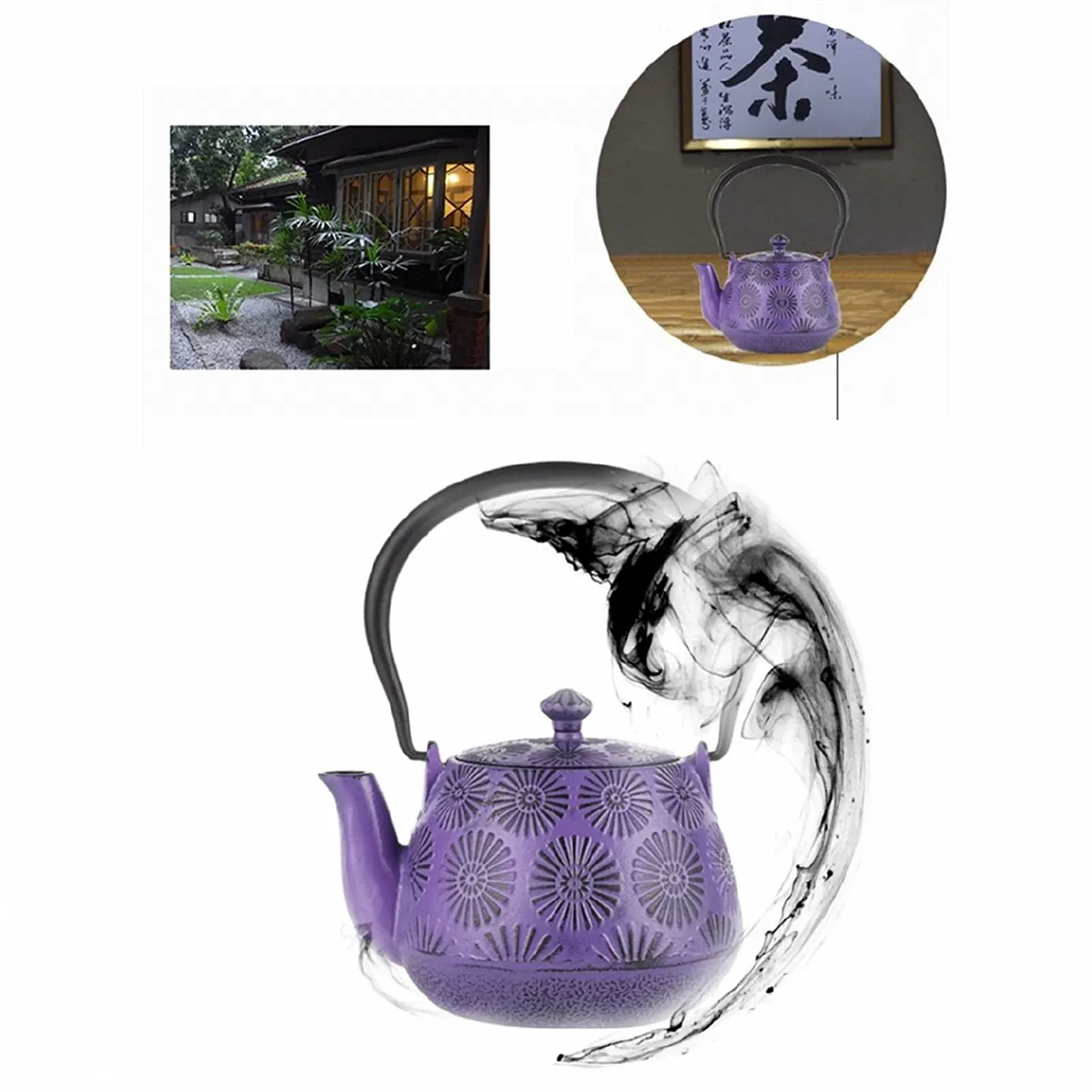 Чайник Чугунный 800 мл Японский Стиль Tetetubin Бутылка Чайник для Заваривания Чая, фото №6 Чайник Чугунный 800 мл Японский Стиль Tetetubin Бутылка Чайник для Заваривания Чая, фото №6