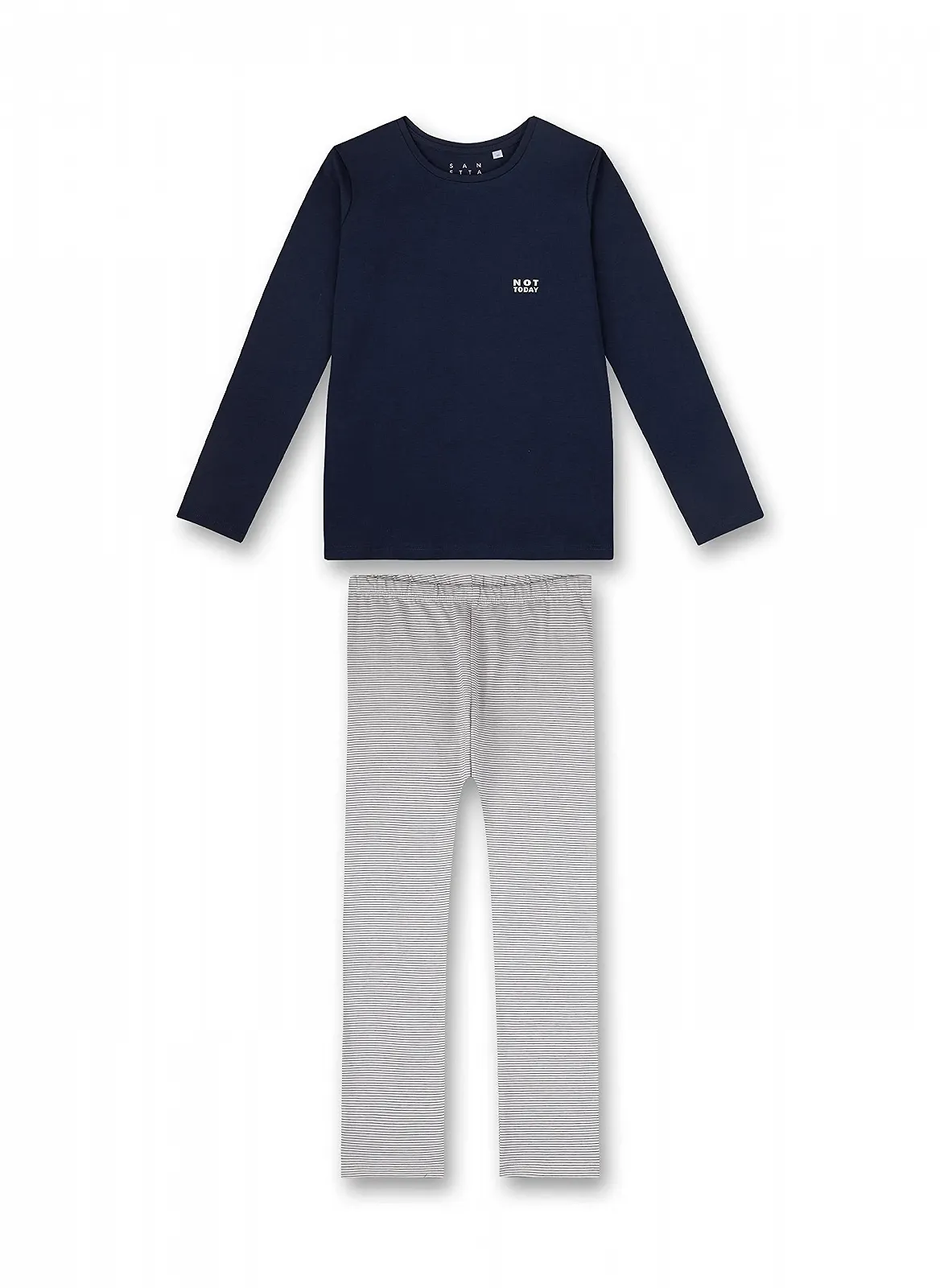 Піжама Sanetta для дівчат синій Комфортна піжама для дівчат Довгий набір, фото №1 Піжама Sanetta для дівчат синій Комфортна піжама для дівчат Довгий набір, фото №1