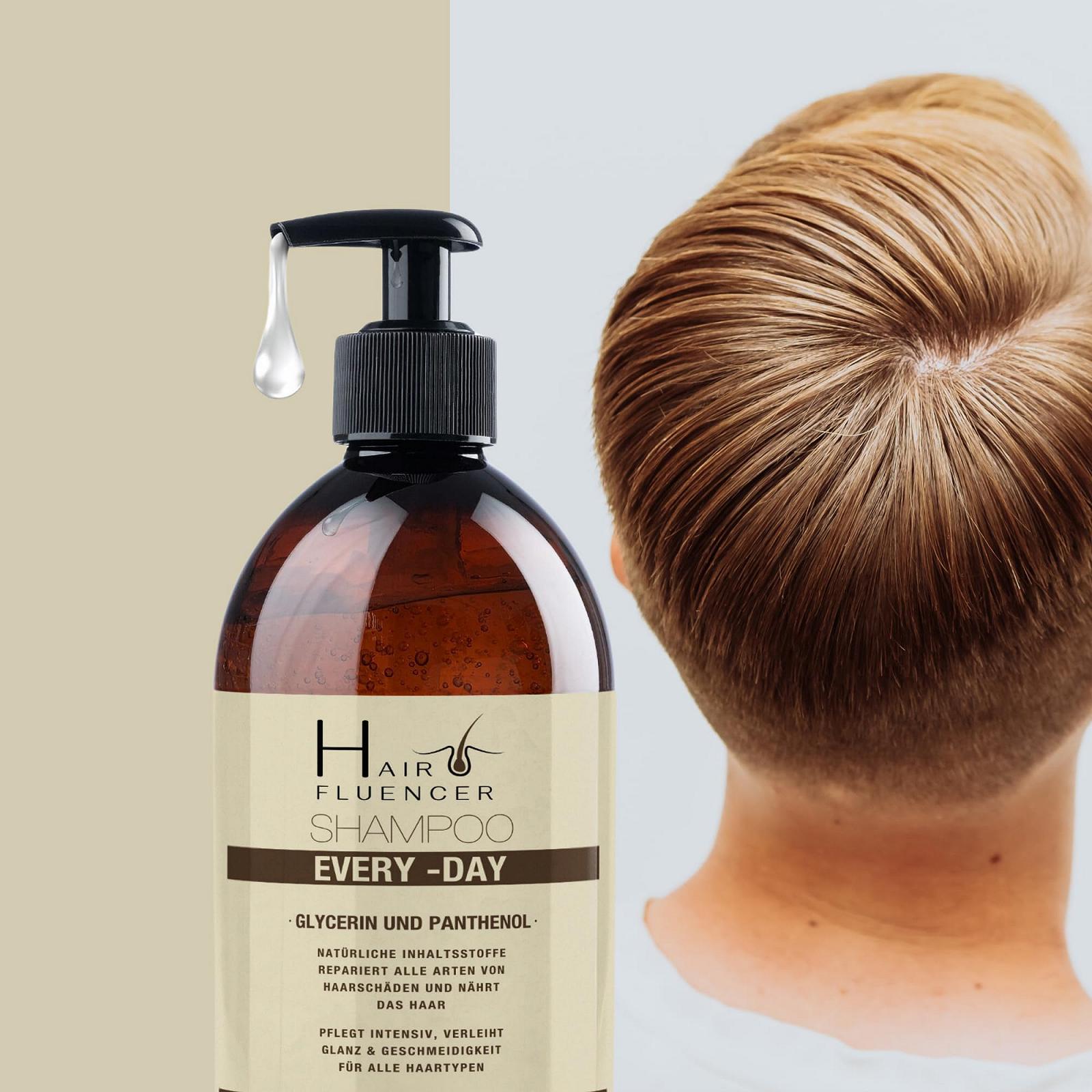 Шампунь Hairfluencer Everyday для ежедневного использования, с натуральными ингредиентами, восстанавливающий все типы повреждений волос, pH 5.5, с пантенолом и глицерином, фото №7