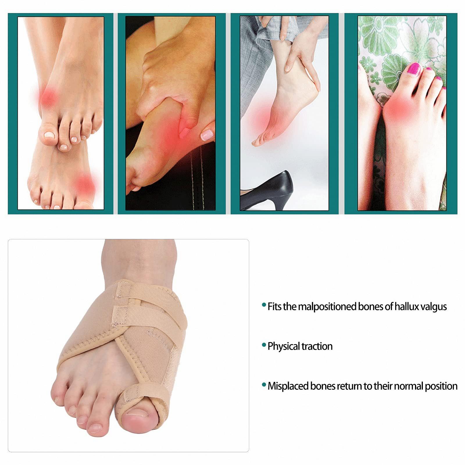 Коректор великого пальця стопи Багатошаровий фіксуючий оксамит для догляду за ногами в домашніх умовах (Права нога), фото №5