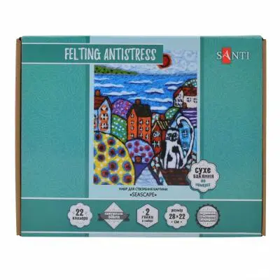 Набор для творчества Santi Seascape техника валяния 28*22 см 742425, фото №2