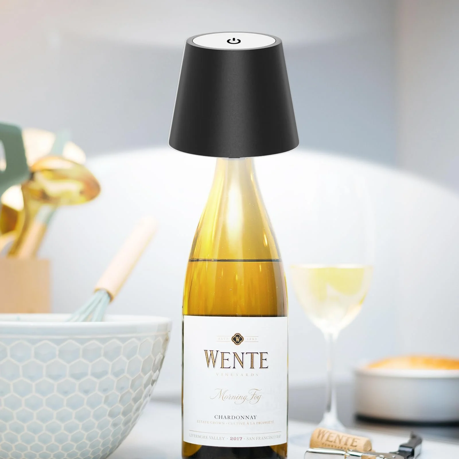 Настільна лампа ANTELA Акумуляторна Бездротова Димована LED IP44 Чорна, фото №6