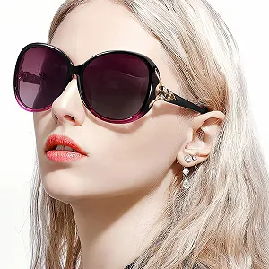 Сонцезахисні окуляри Fimilu, жіночі великі ретро дизайнерські поляризовані для жінок 100% захист від UVA/UVB synthetic.ua - Фото 1