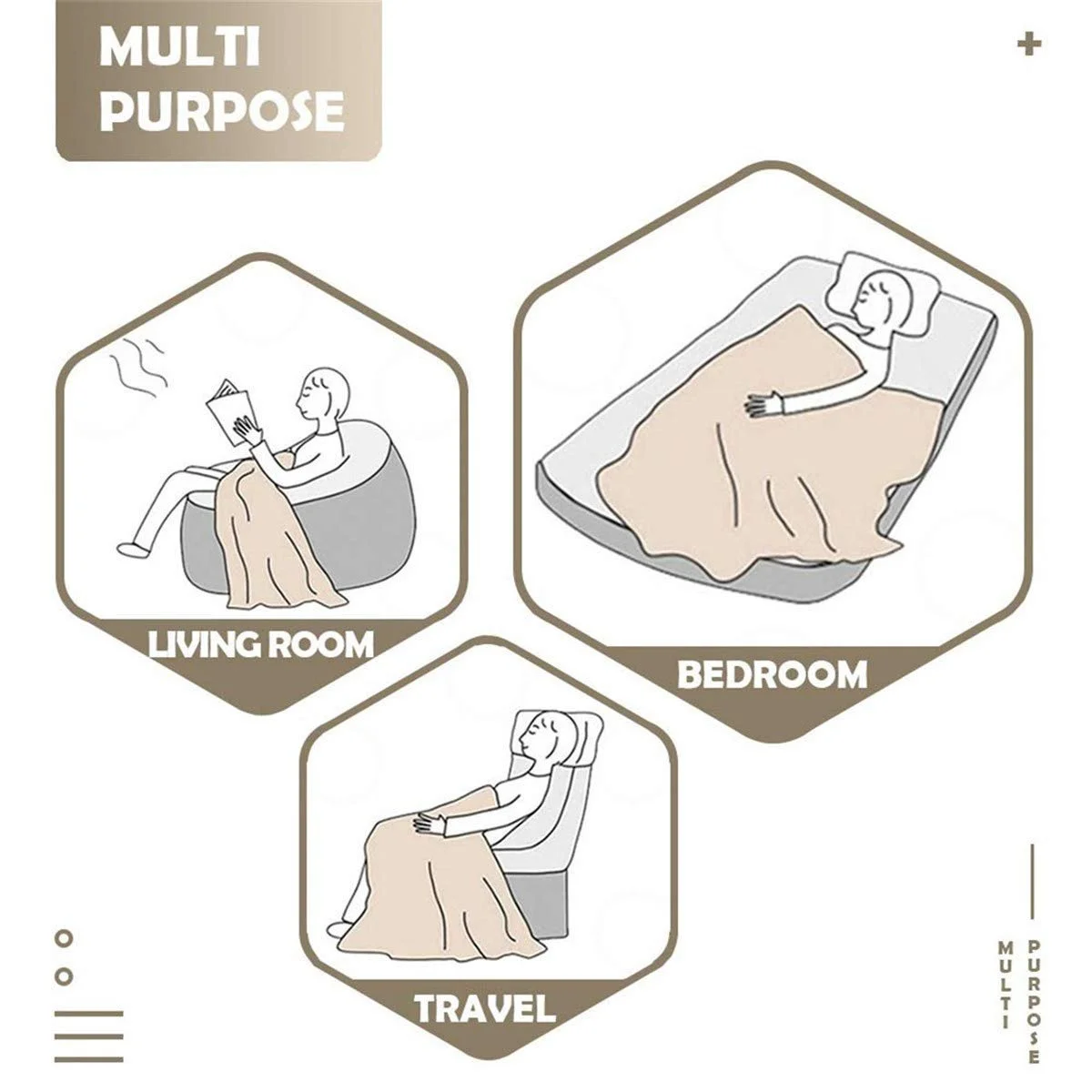 Плед Morbuy Мягкий Пушистый, 150 x 200 см, Кошачий Пушистый Плед, Плед для дивана, Толстый Плед для дивана, Микрофибровое покрывало, Декоративное покрывало на кровать, Диван, Спальню, Офис, фото №4