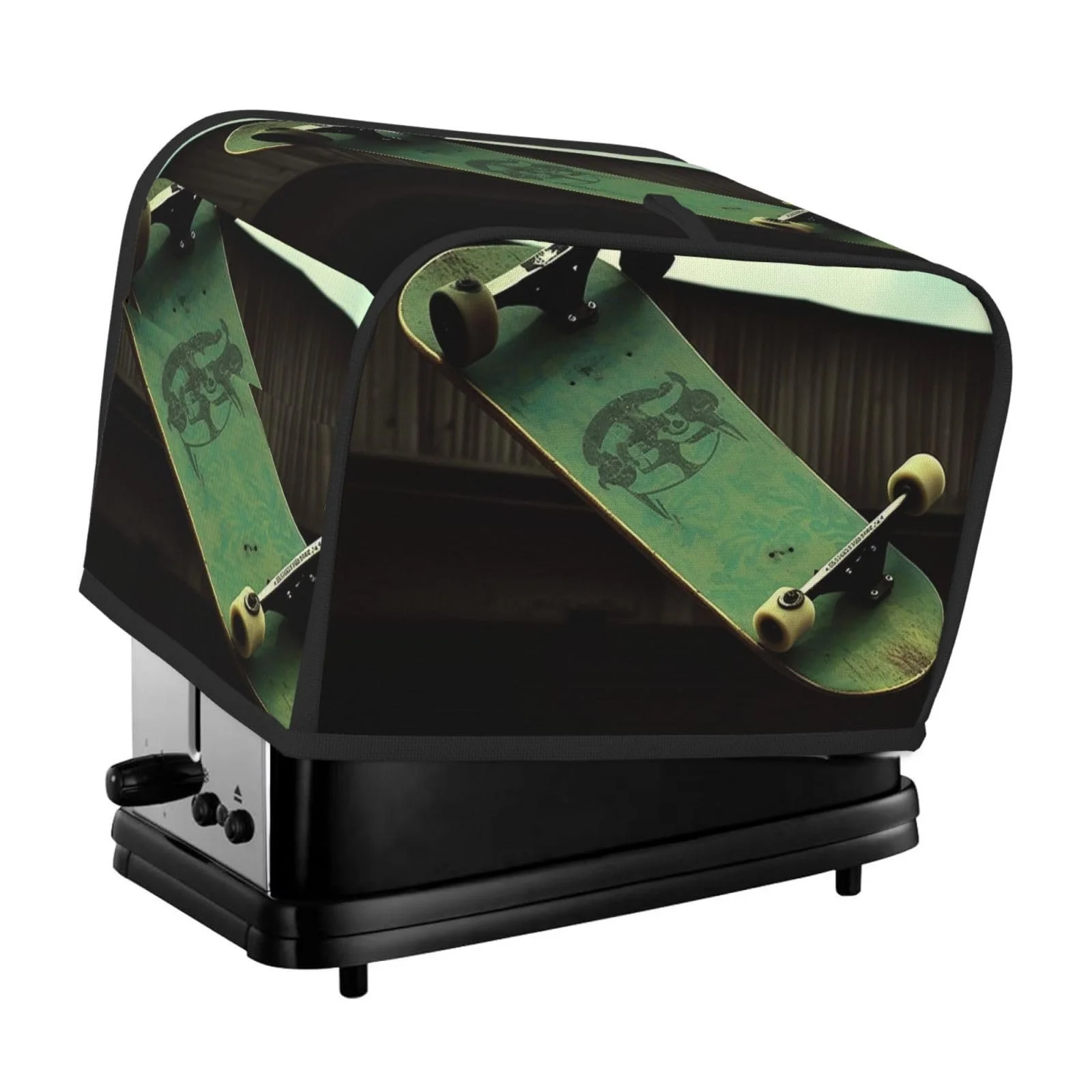 Чохол для тостера на 2 скибочки з двома кишенями Skateboard Пилозахисний чохол для кухні для невеликої духовки для хліба, фото №1 Чохол для тостера на 2 скибочки з двома кишенями Skateboard Пилозахисний чохол для кухні для невеликої духовки для хліба, фото №1