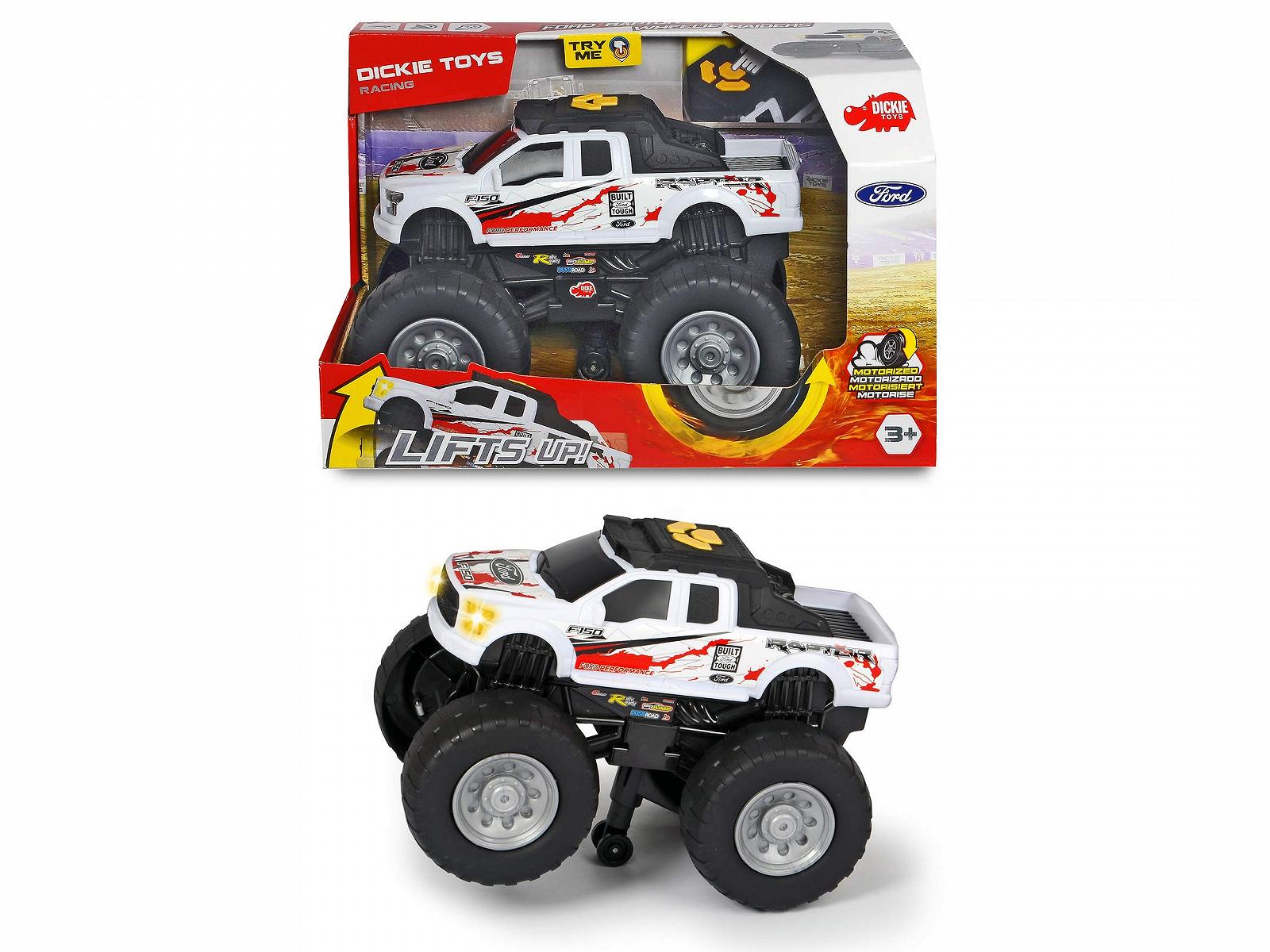 Игрушечный автомобиль Dickie Toys Raptor Wheelie Raiders Ford Со светом и звуком, фото №3