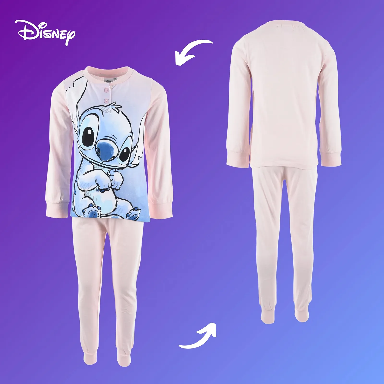 Піжама Disney Stitch для дівчат, футболка та довгі штани, набір з 2 предметів для дівчат, фото №9 Піжама Disney Stitch для дівчат, футболка та довгі штани, набір з 2 предметів для дівчат, фото №9