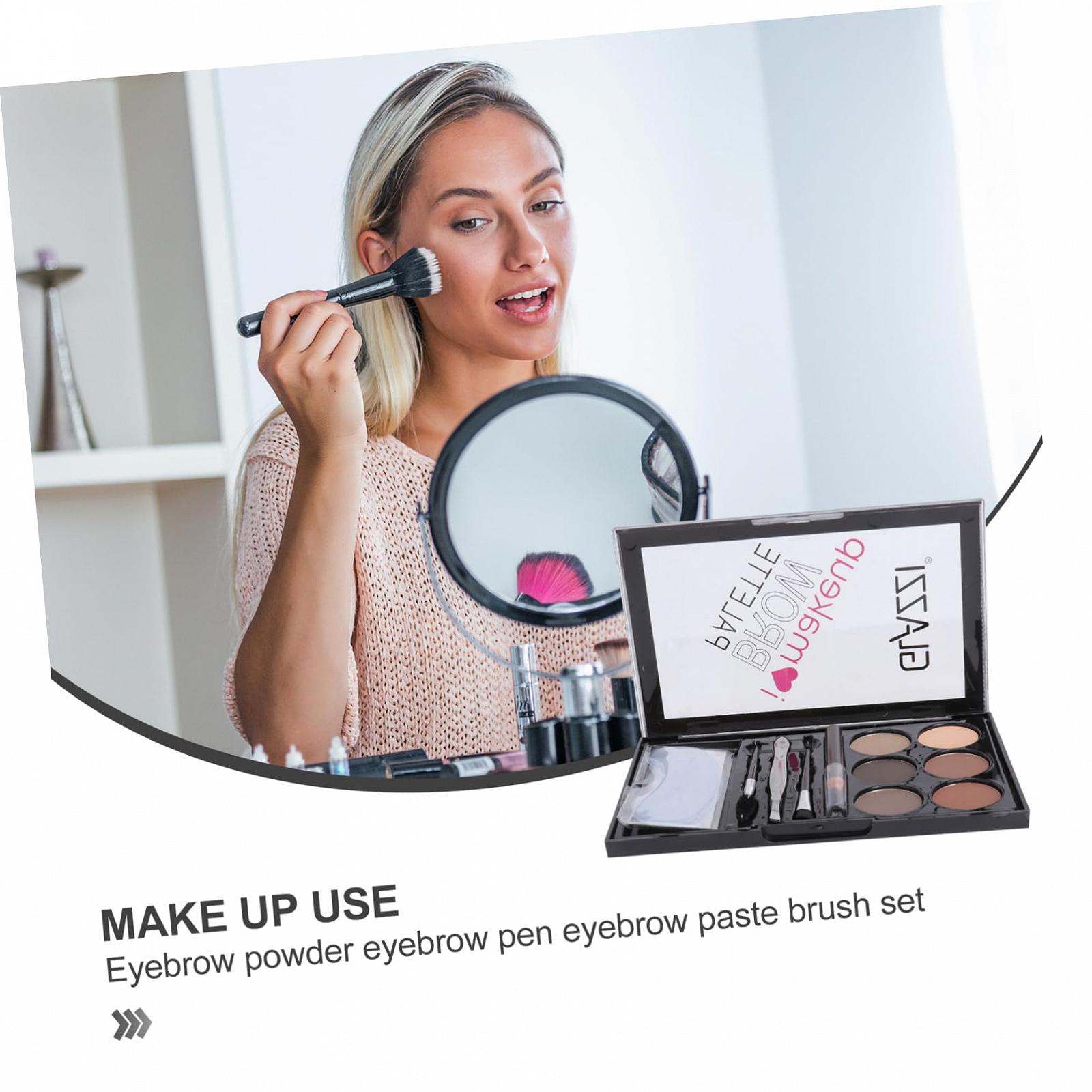 Beavorty 6 Sets Набір для брів Жіночий Пудра для брів Пензлик для брів, фото №7