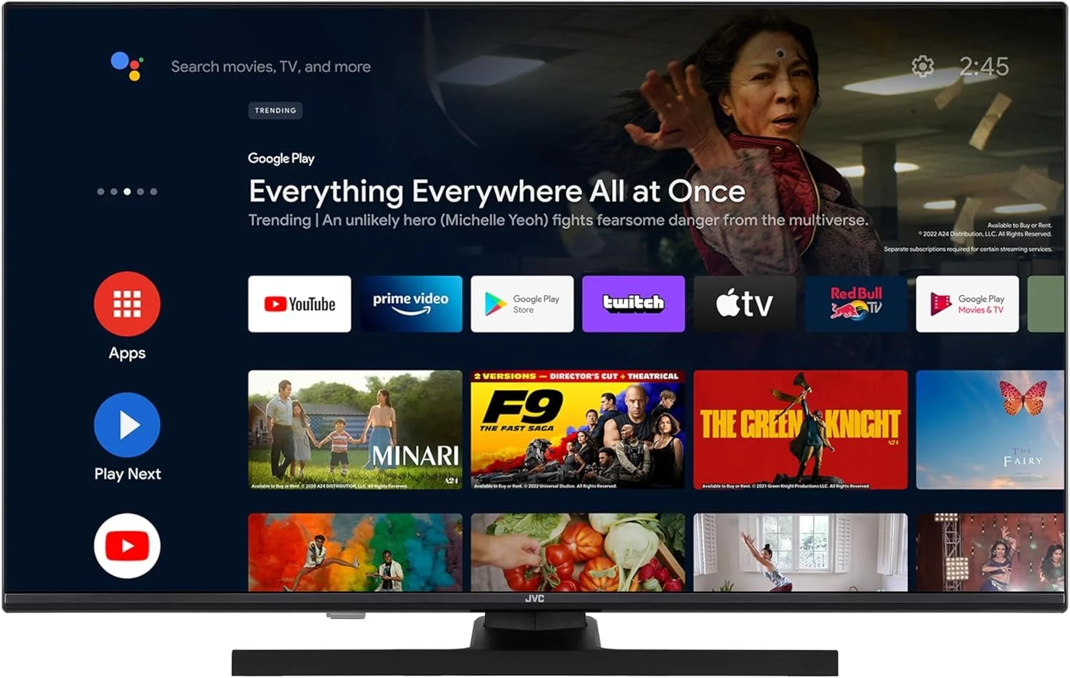 Телевизор 40" JVC LT-40VQF545A / Full HD / 60 Гц / QLED / Smart TV / Wi-Fi / Bluetooth / T2, фото №2 Телевизор 40" JVC LT-40VQF545A / Full HD / 60 Гц / QLED / Smart TV / Wi-Fi / Bluetooth / T2, фото №2