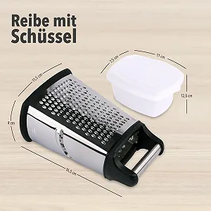 Тертка з контейнером 4-стороння нержавіюча сталь Квадратна synthetic.ua - Фото 1