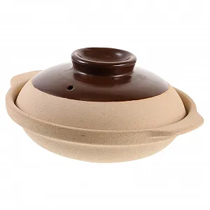 Кастрюля керамическая с крышкой термостойкая без покрытия для газовых плит - Фото 1