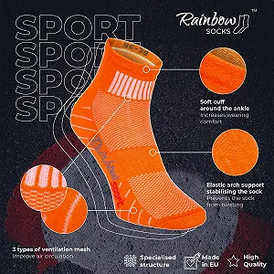 Носки Rainbow Socks - Цветные спортивные носки из хлопка для женщин и мужчин synthetic.ua - Фото 1