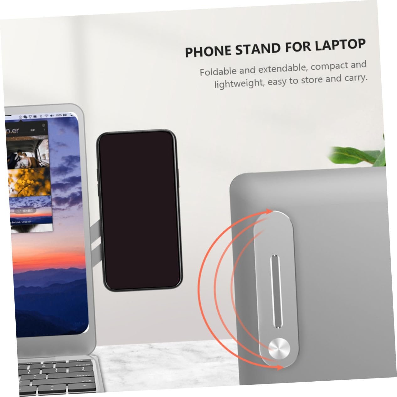 Магнітний Тримач для Телефону Coheali Алюмінієвий Сплав Складний Легкий, фото №3