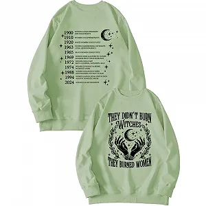 Свитшот MLZHAN Они сожгли женщин, а не ведьм, с круглым вырезом и длинными рукавами, повседневная рубашка synthetic.ua - Фото 1