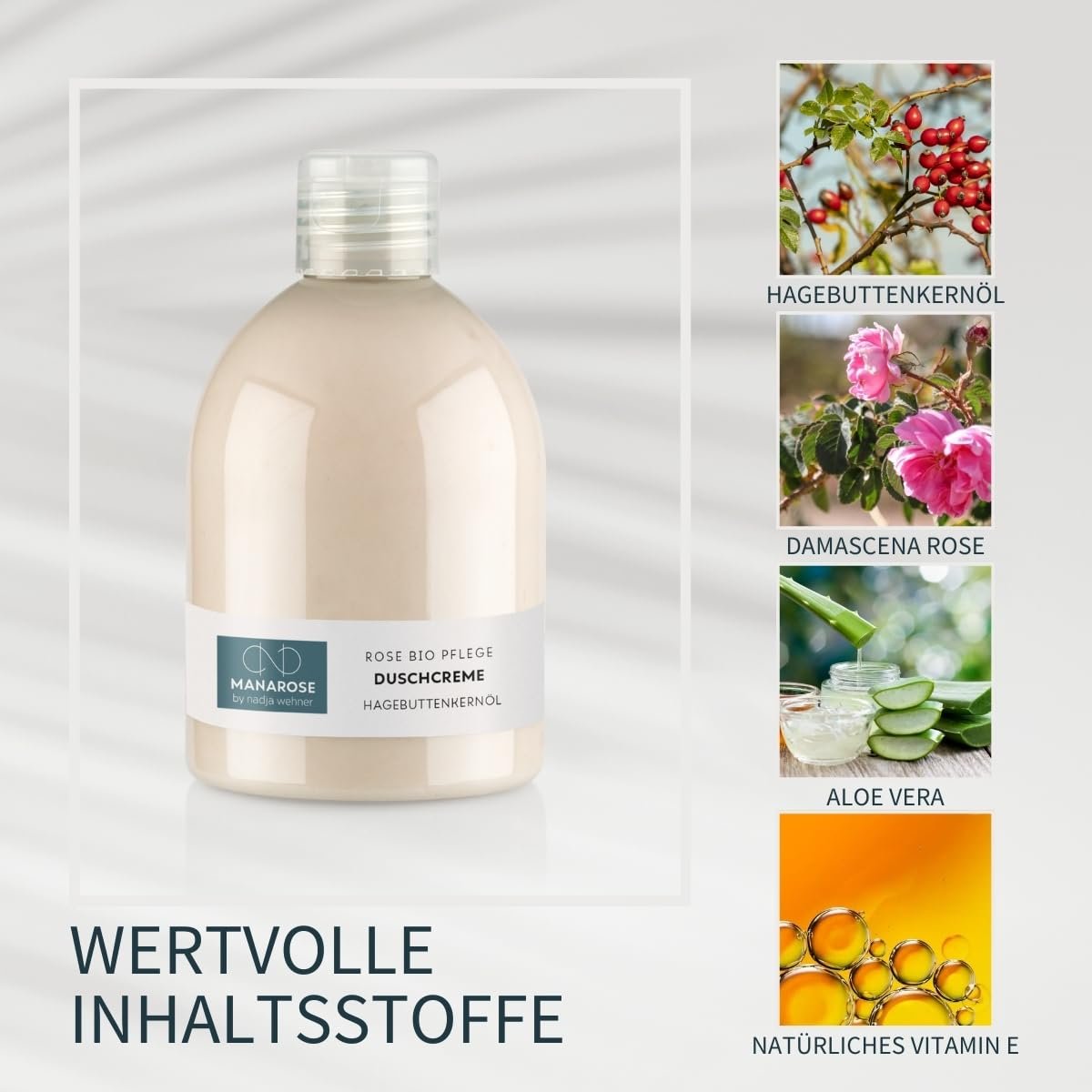 Крем-гель для душу Manarose з олією насіння шипшини 250 мл, фото №3