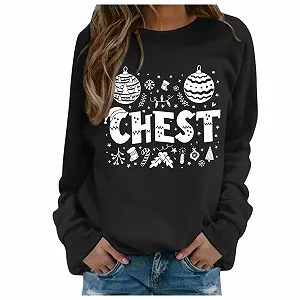 Рождественский Свитер Женская Рождественская Футболка для Женщин Buffalo Plaid Tees Топы Рождественская Футболка с Длинным Рукавом Праздничная Графика Зимняя Блузка Топы Рождественская Футболка Женская - Фото 1